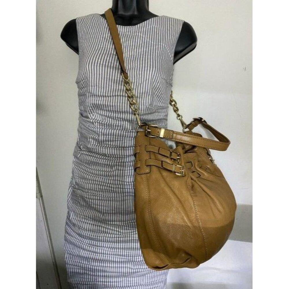 michael kors crossbody w w strap orange leather ho - Picture 7 of 12
